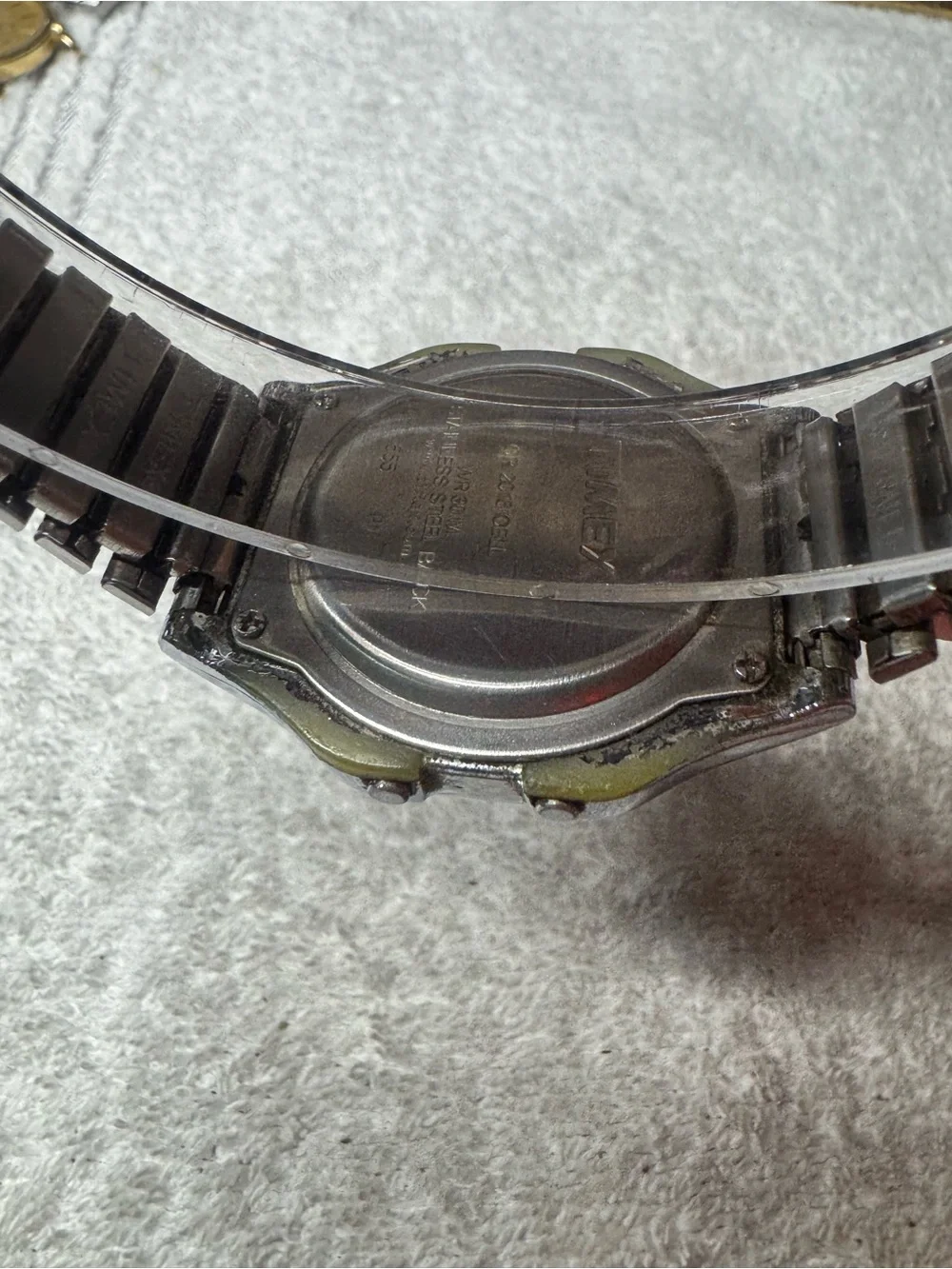 Timex Indiglo Digital Watch - Silver Case with Green Display